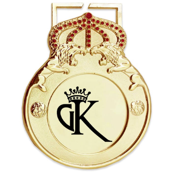 100MM 3D SCULPTED LION MEDAL (6MM THICK) - GOLD, SILVER OR BRONZE